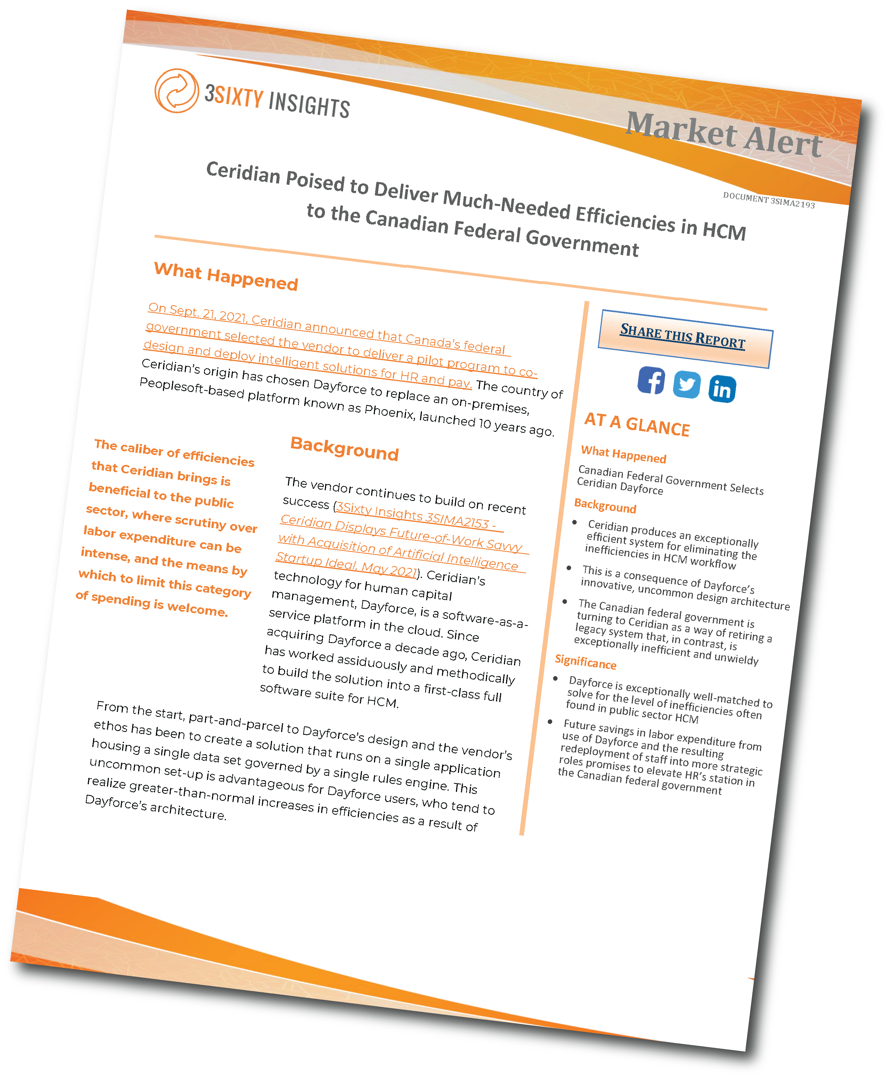 Ceridian - Market Alert Canadian Gov
