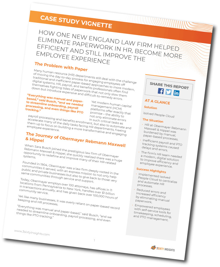 3Sixty Insights - Case Study - How One New England Law Firm Helped HR and Improve The Employee Experience - Angled