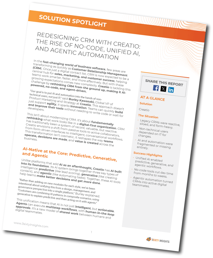 3Sixty Insights - Solution Spotlight - The Rise of No-Code, Unified AI, and Agentic Automation - Thumbnail Angled