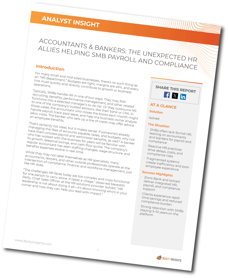 3Sixty Insights - Analyst Insight - The Unexpected HR Allies Helping SMB Payroll and Compliance - Thumbnail Angled