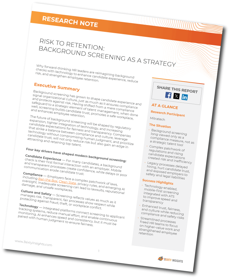 3Sixty Insights - Research Note - Risk to Retention - Background Screening as a Strategy - Thumbnail Angled