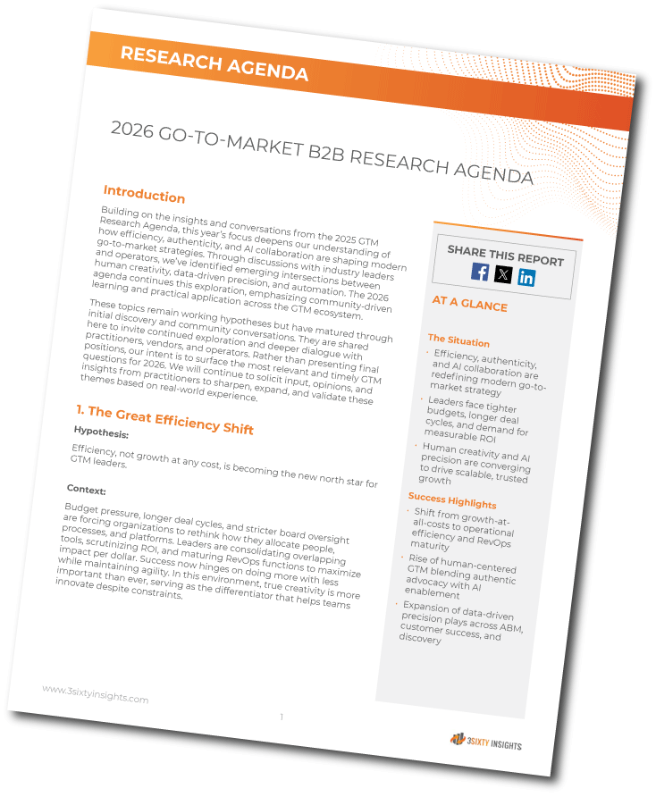 3Sixty Insights - Research Agenda - 2026 Go-to-Market B2B - Thumbnail Angle