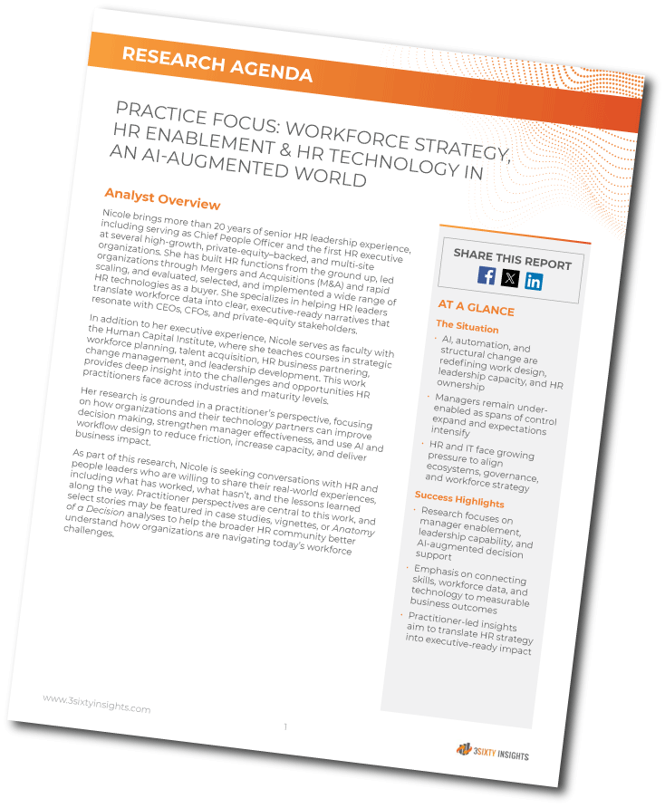 3Sixty Insights - Research Agenda - Workforce Strategy HR Enablement - Thumbnail Angled