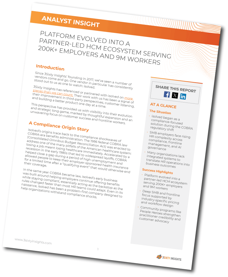 3Sixty Insights - Analyst Insight - Platform Evolved Into a Partner-Led HCM Ecosystem - Thumbnail Angled