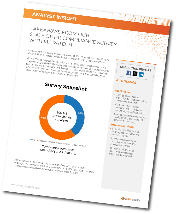 3Sixty Insights - AI - Takeaways From Our State of HR Compliance Survey with Mitratech - Thumbnail Angled
