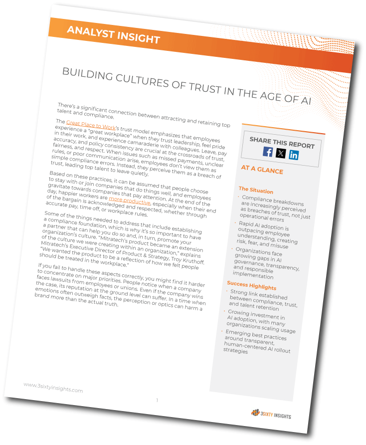 3Sixty Insights - Analyst Insight - Building Cultures of Trust in the Age of AI - Thumbnail Angled