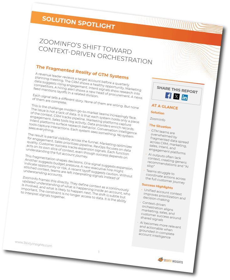 3Sixty Insight - Solution Spotlight - ZoomInfo’s Shift Toward Context-Driven Orchestration - Thumbnail Angled