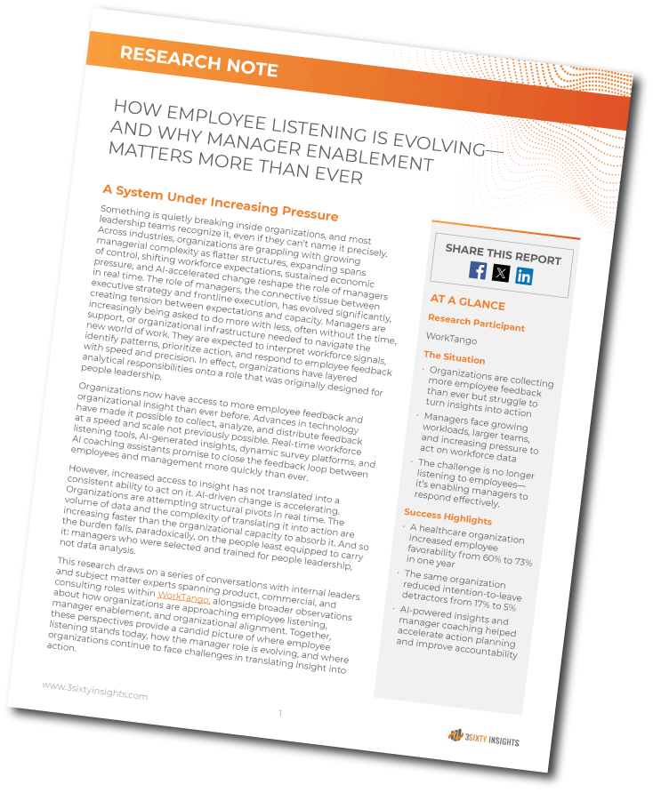 3Sixty Insights - Research Note - How Employee Listening Is Evolving - Thumbnail Angled